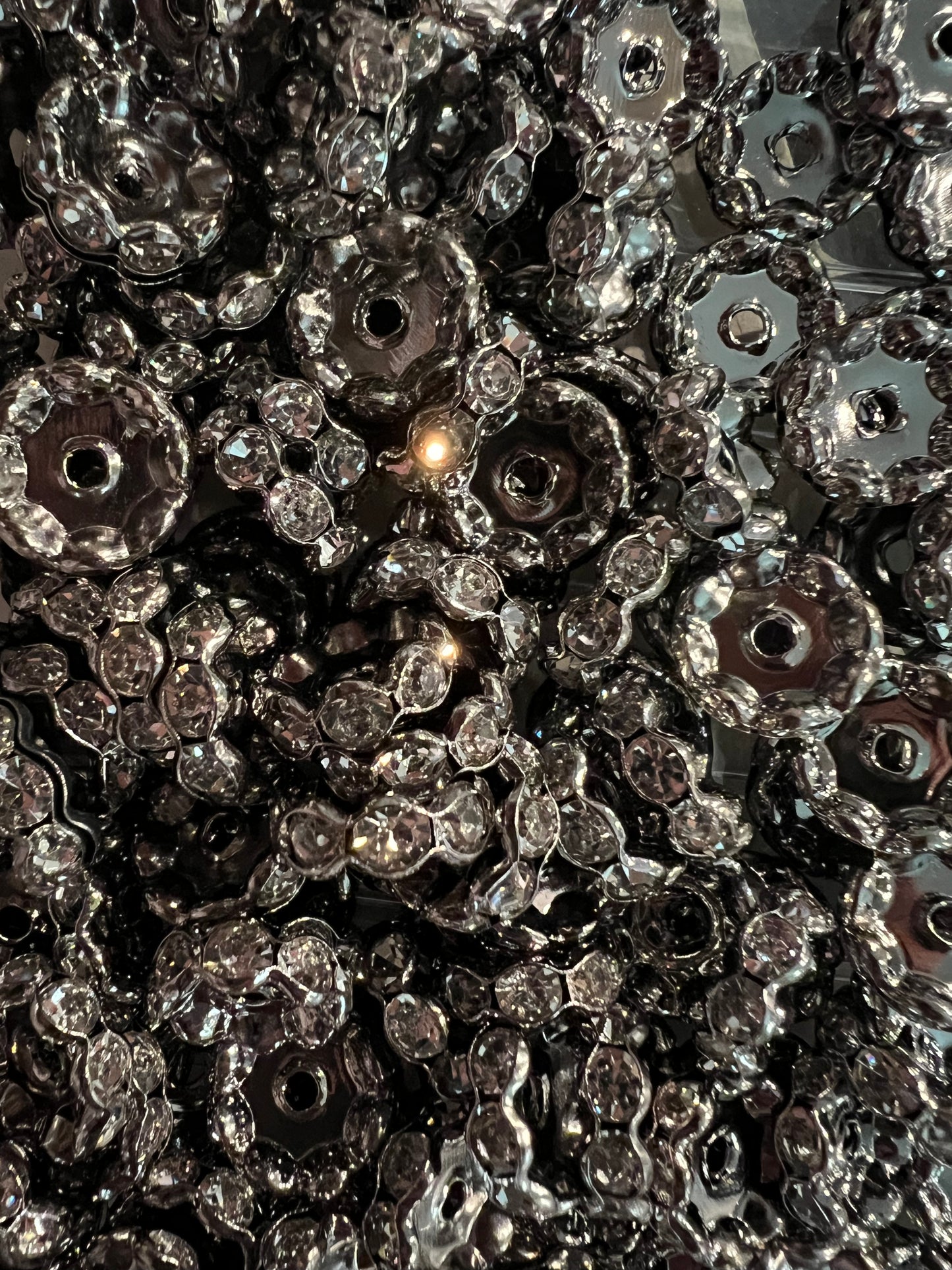 50pc - 12mm Rhinestone Spacers