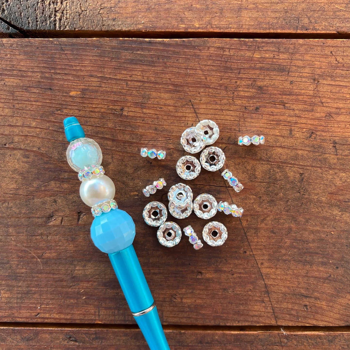 50pc - 12mm Rhinestone Spacers