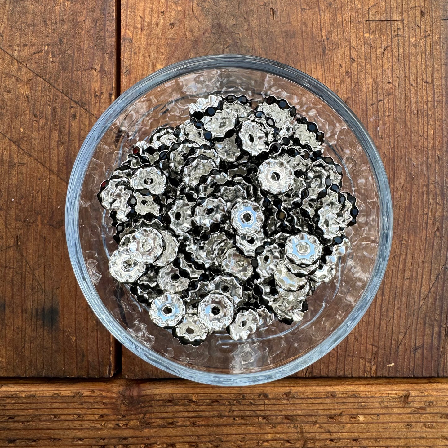 50pc - 12mm Rhinestone Spacers