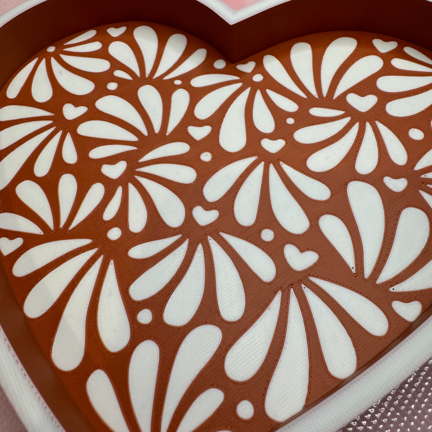 6.6inx6.5in Heart Talavera Trinket Bead Tray