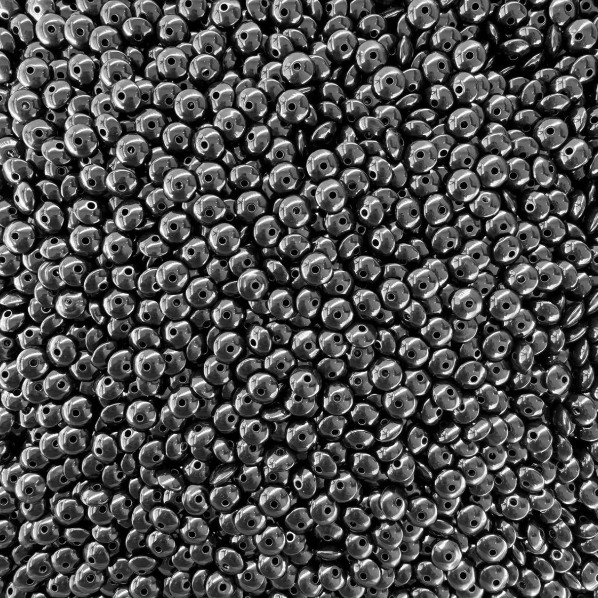 50pc - 12mm Acrylic Spacer Lentil Beads