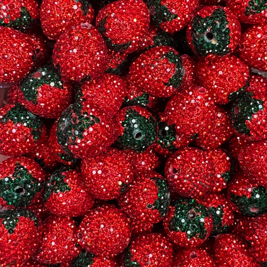 1pc - Big Rhinestone Strawberry