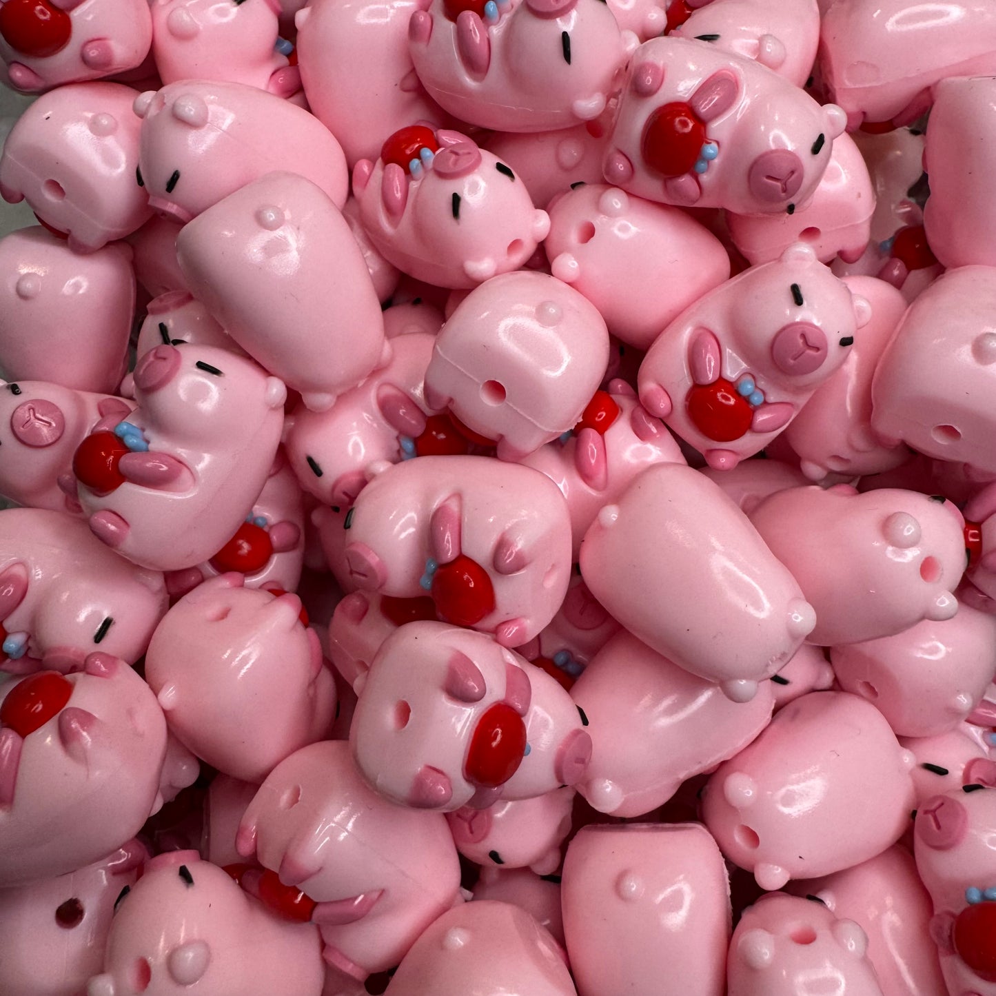 5pc - 3d Silicone Capybara Bead