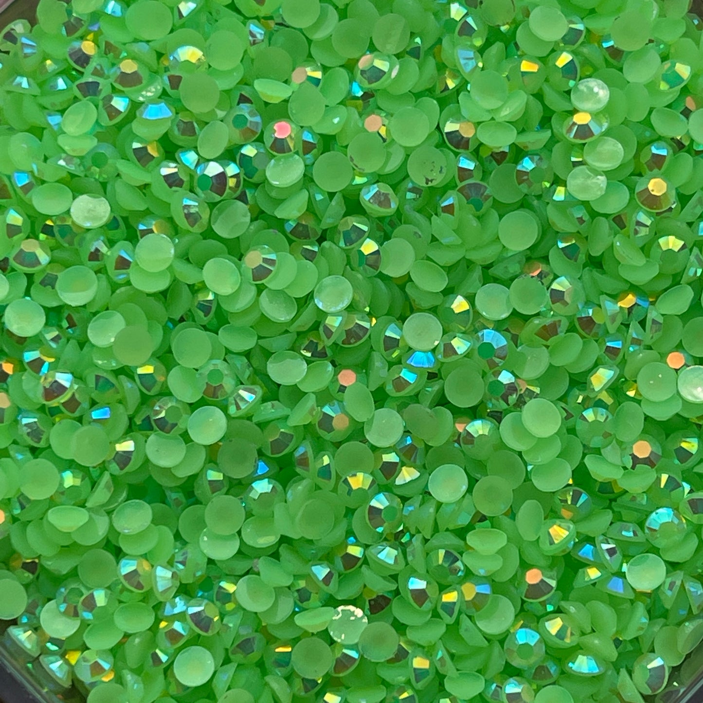 Ss12/3mm Lime Green Rhinestones