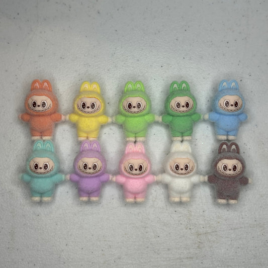 10pc - Flocked Standing Labubu Pen Toppers