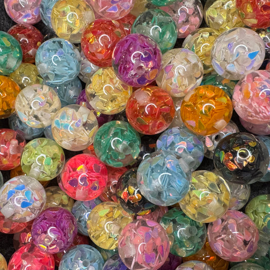 10pc - 16mm Resin Confetti Bead for Pen (BD12)