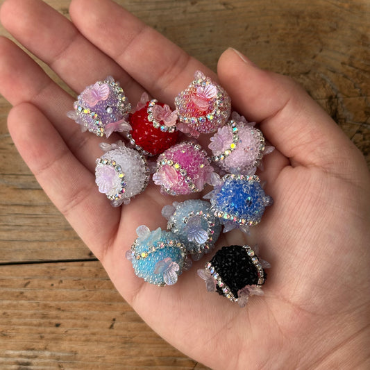 10pc - 16mm Fancy Rhinestone and Bubble Bead with Butterflies (FY6)