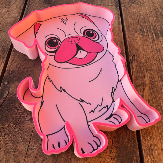 5.2inx6.7in Pug Trinket Bead Tray