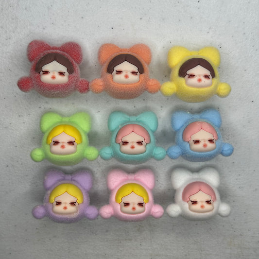 9pc - Flocked Skullpanda Pen Toppers
