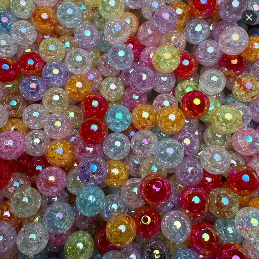 10pc - 16mm Crackle Bead for Pen (BD14)